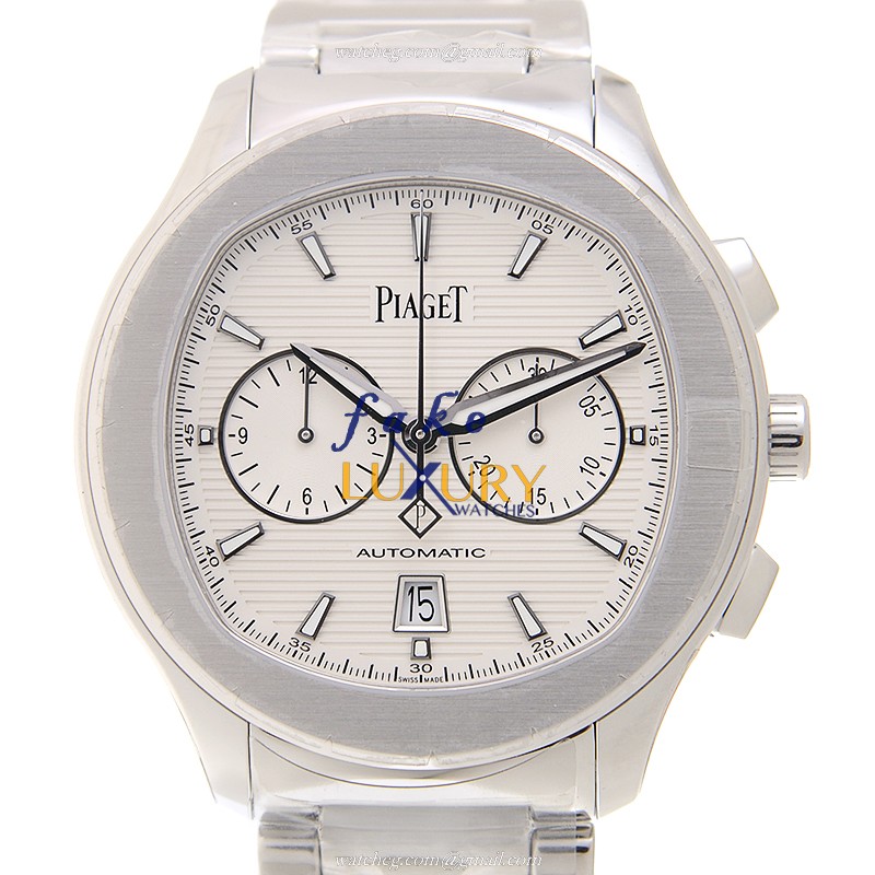 Piaget G0A41004 POLO Automatic Stainless Steel White Dial Silver Strap Replica Watch - Luxury Replica Watch