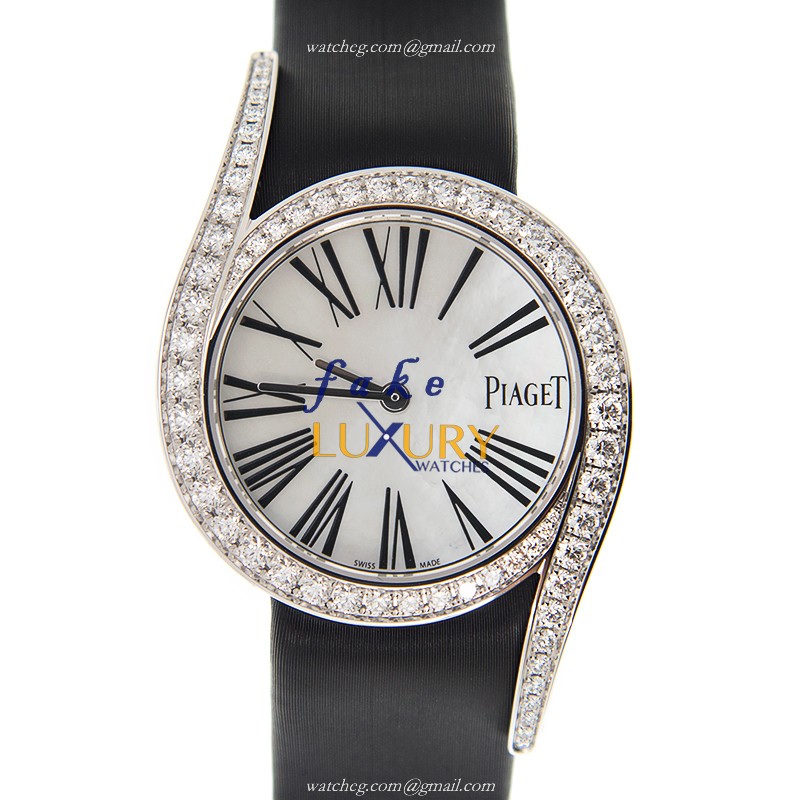 Piaget G0A41260 Limelight Manual Wind 18kt White Gold Diamond White Dial Replica Watch - Luxury Replica Watch