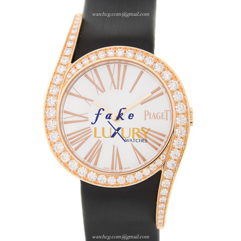Piaget G0A41291 Limelight Replica Watch - Manual Wind - 32mm Rose Gold - White Mother of Pearl Dial - Luxury Replica Watch