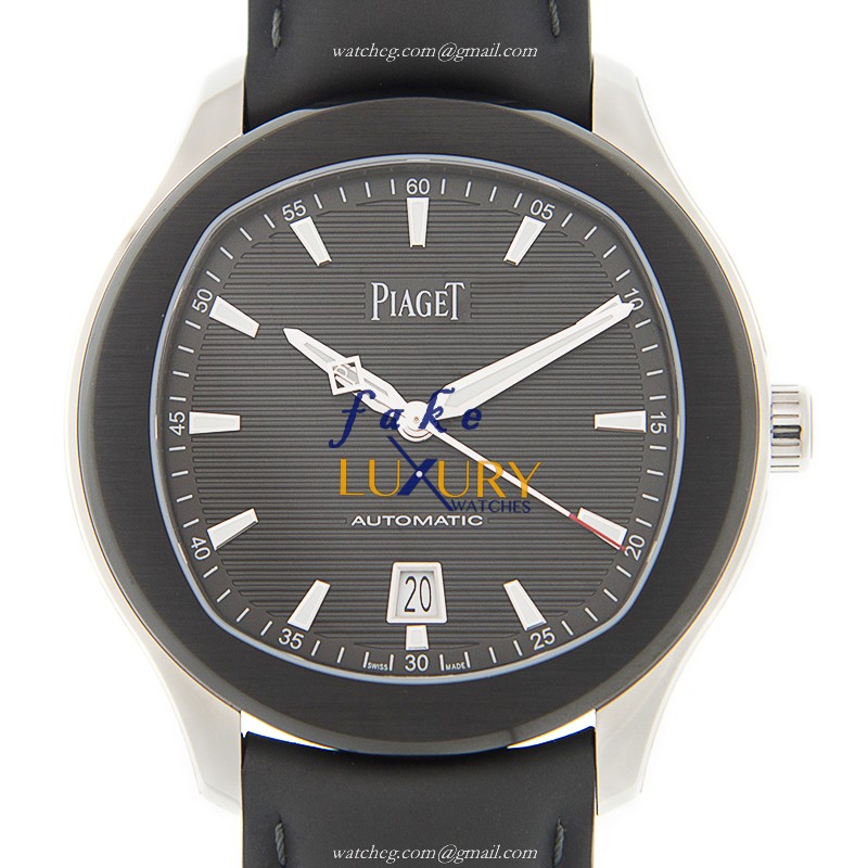 Piaget G0A42001 POLO Replica Watch - Automatic - Stainless Steel Case - Black Dial - Leather Strap - Luxury Replica Watch