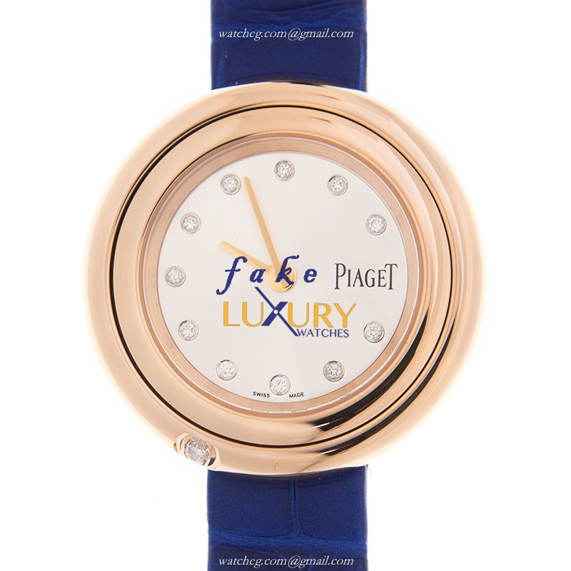 Piaget G0A43081 Possession Replica Watch, Quartz Movement, 18kt Rose Gold Case, Silvery Dial - Luxury Replica Watch