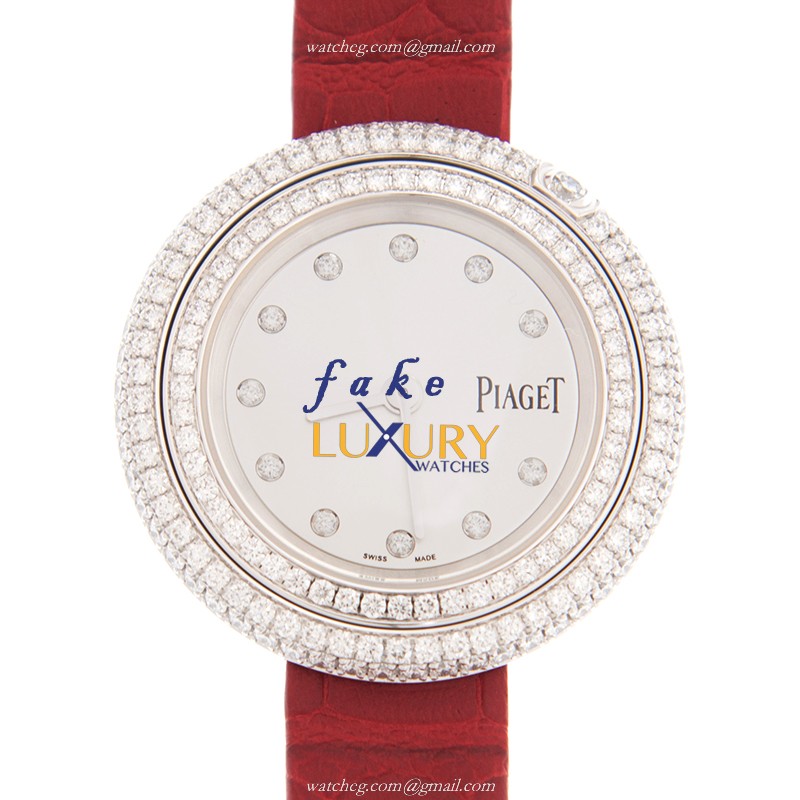 Piaget G0A43085 Possession Quartz 18kt White Gold Red Alligator Strap Replica Watch - Luxury Replica Watch