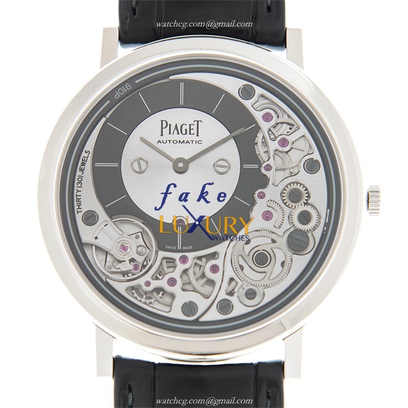 Piaget G0A43121 Automatic Silver Dial 18kt White Gold Alligator Strap Replica Watch - Luxury Replica Watch