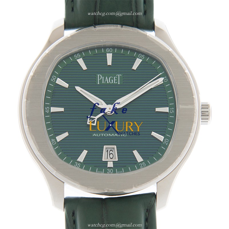 Piaget G0A44001 POLO Replica Watch - Automatic - Steel Case - Green Dial - Alligator Strap - Luxury Replica Watch