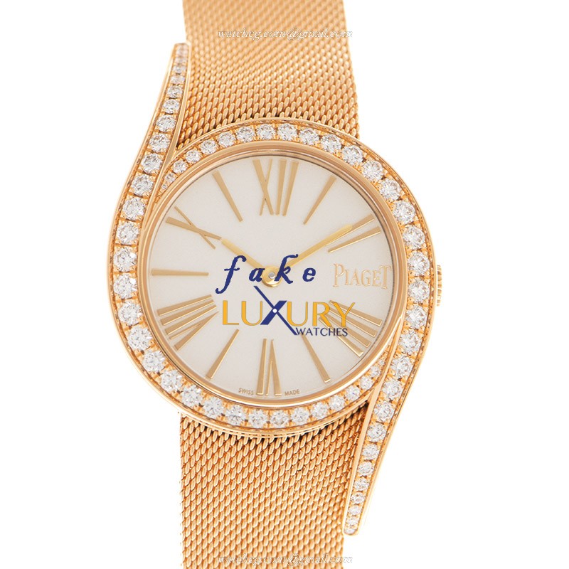 Piaget G0A45213 Limelight Gala Replica Watch, 32mm Automatic, Silver Dial, 18kt Rose Gold & - Luxury Replica Watch