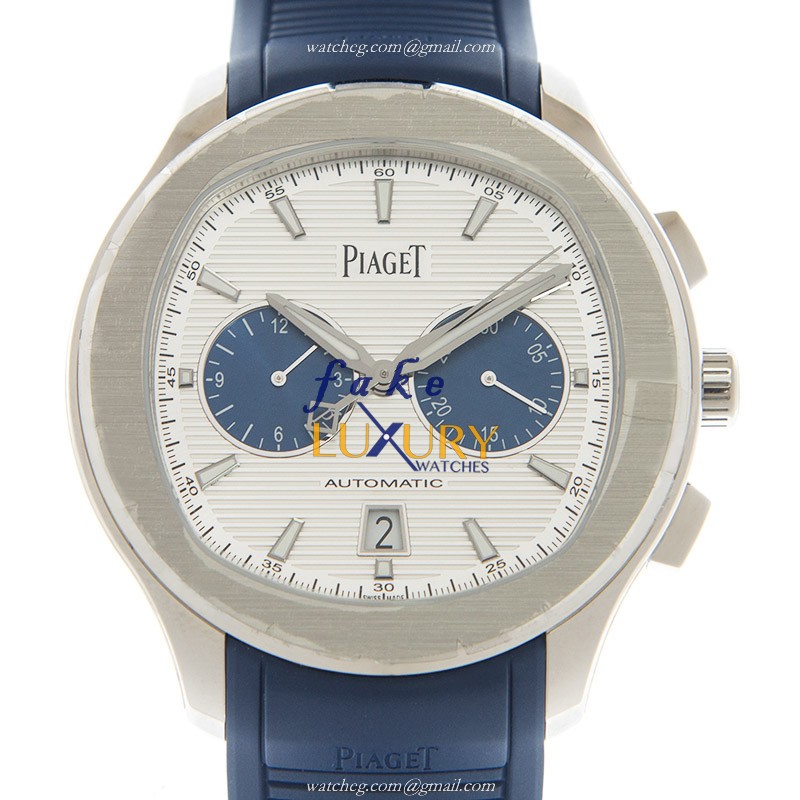 Piaget G0A46013 POLO Automatic Replica Watch, Silver Dial, Green Rubber Strap - Luxury Replica Watch