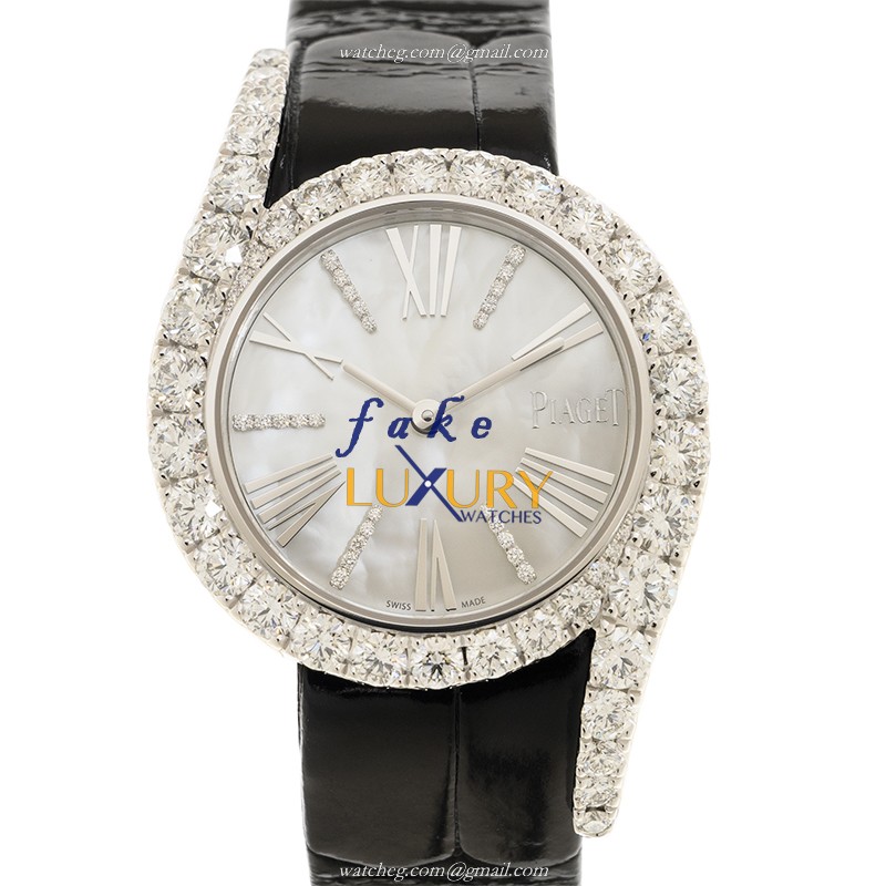 Piaget G0A46180 Limelight Gala Replica Watch, White Mother of Pearl Dial, 18kt White Gold & Diamond - Luxury Replica Watch