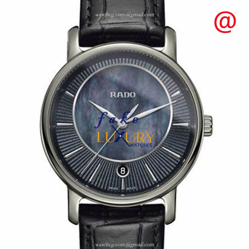 Rado DIAMASTER R14064915 Replica Watch, Blue Mother of Pearl Dial, Quartz Movement, Ceramic Case - Luxury Replica Watch