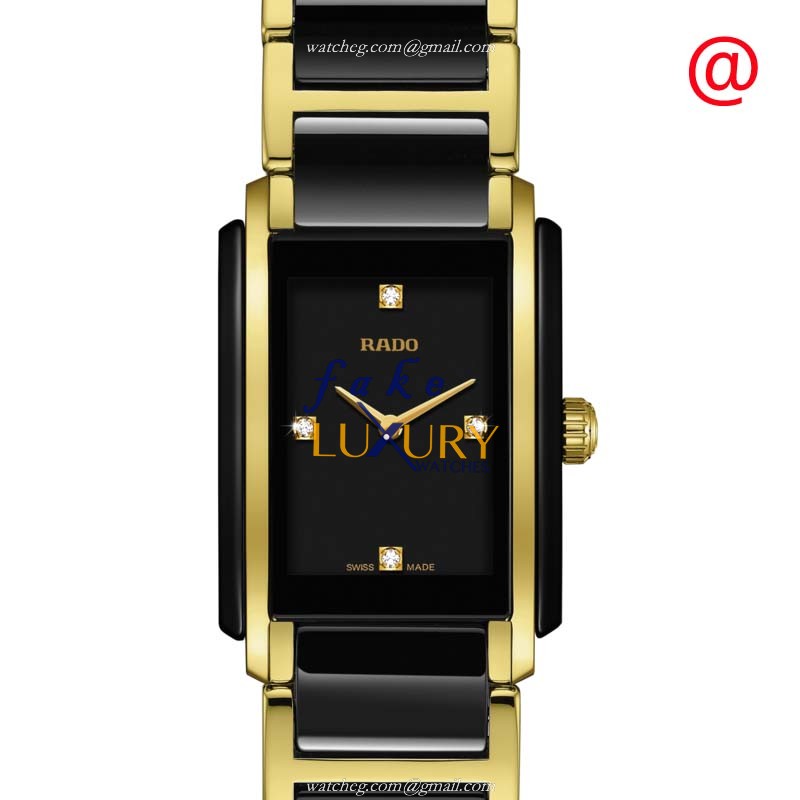 Rado R20845712 INTEGRAL Quartz Ceramic Replica Watch, Black Dial, 22.7mm Case - Luxury Replica Watch