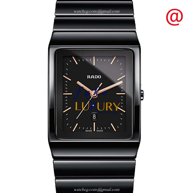 Rado R21700162 INTEGRAL Quartz Ceramic Replica Watch, Black Dial, 30mm Case, Sapphire Crystal - Luxury Replica Watch