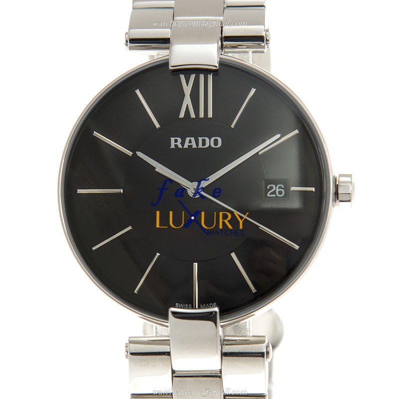 Rado Coupole Classic Replica Watch R22852153, Quartz, Black Dial, Stainless Steel Case - Luxury Replica Watch