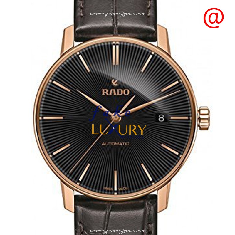 Rado R22861165 Coupole Classic Automatic PVD Gold 38mm Black Dial Replica Watch - Luxury Replica Watch