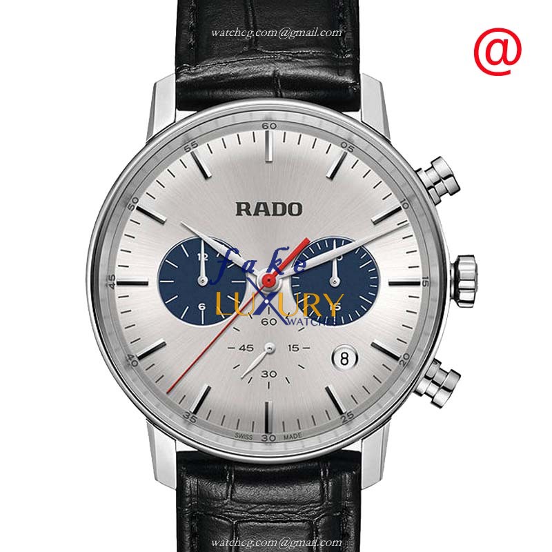 Rado Coupole Classic Quartz Stainless Steel R22910115 Silver Dial Leather Strap Replica Watch - Luxury Replica Watch