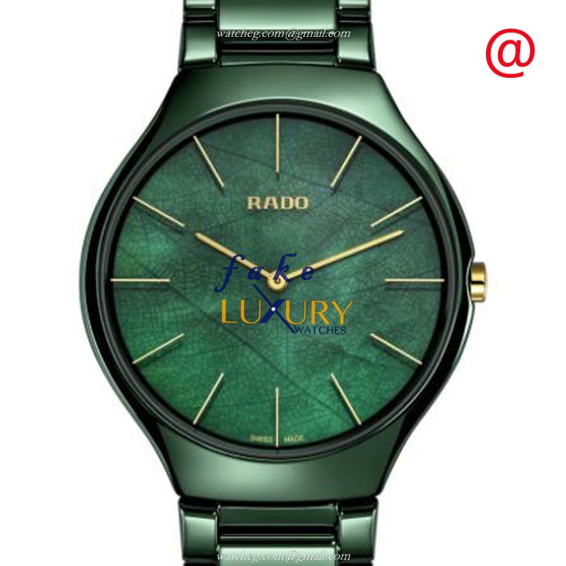 Rado R27006912 TRUE THINLINE - Replica Watch - Quartz - Ceramic - Green Dial - 39mm - Luxury Replica Watch