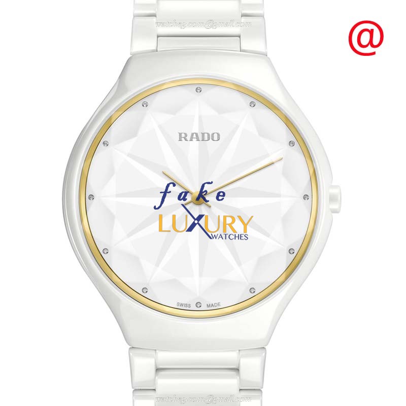 Rado R27007702 True Thinline Replica Watch, White Ceramic Case, Quartz Movement, White Dial - Luxury Replica Watch