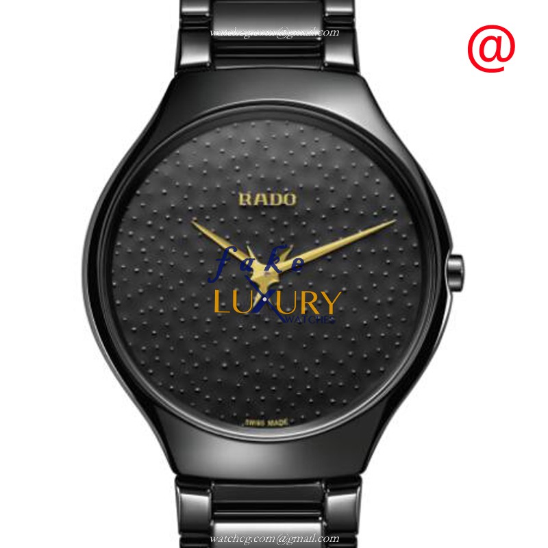 Rado R27009192 True Thinline Quartz Ceramic Black Dial 39mm Replica Watch - Luxury Replica Watch
