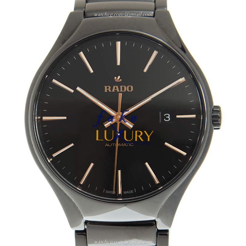 Rado R27056162 TRUE Automatic Replica Watch, Black Ceramic Case Strap, Sapphire Crystal - Luxury Replica Watch