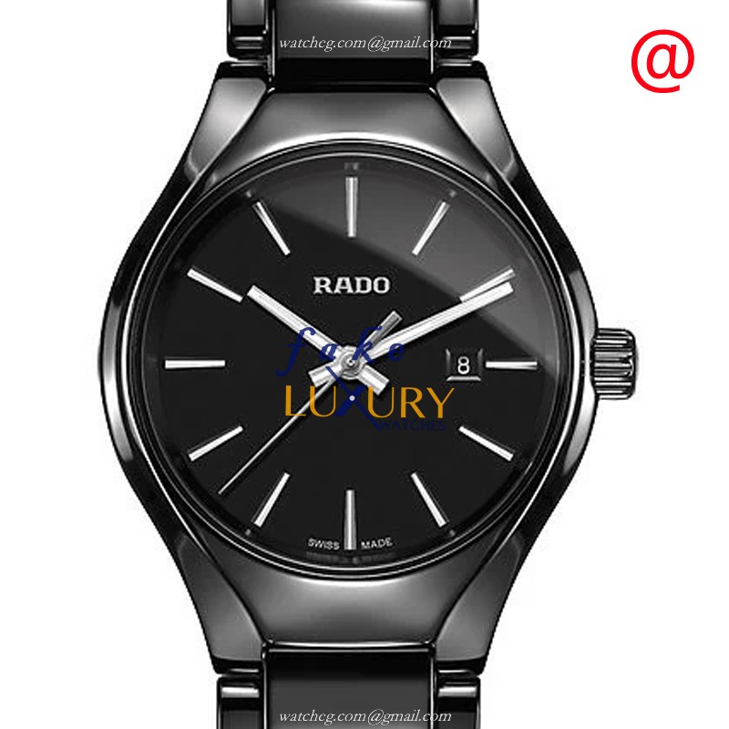 Rado TRUE Quartz Ceramic R27059152 Black Dial 30mm Replica Watch - Luxury Replica Watch