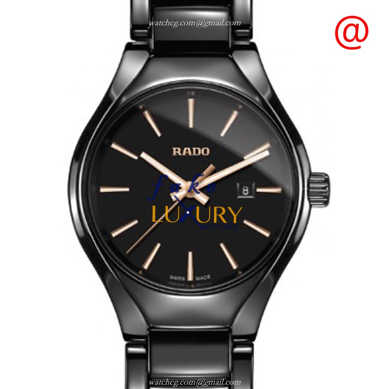 Rado R27059162 TRUE Replica Watch, Black Ceramic Case, Quartz Movement, Sapphire Crystal - Luxury Replica Watch