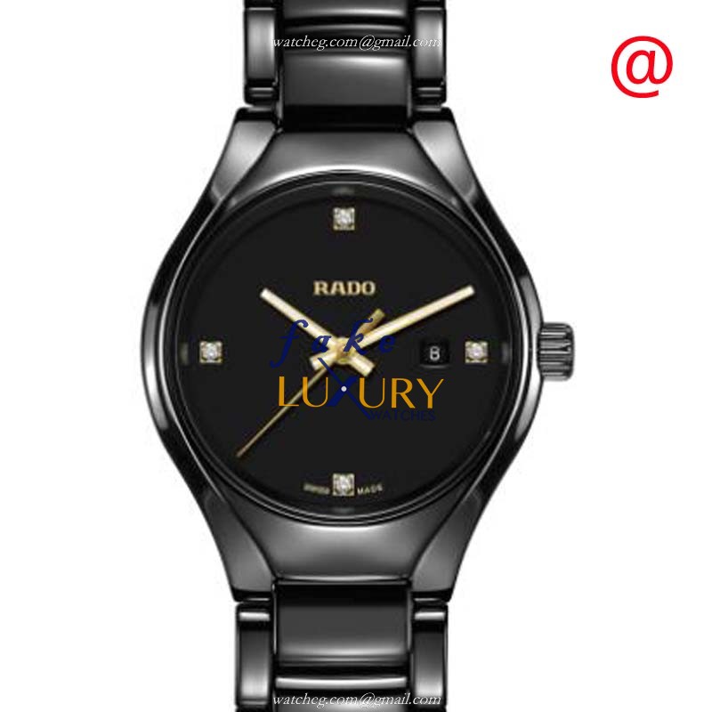 Rado TRUE Quartz Ceramic R27059712 Black Dial 30mm Replica Watch - Luxury Replica Watch