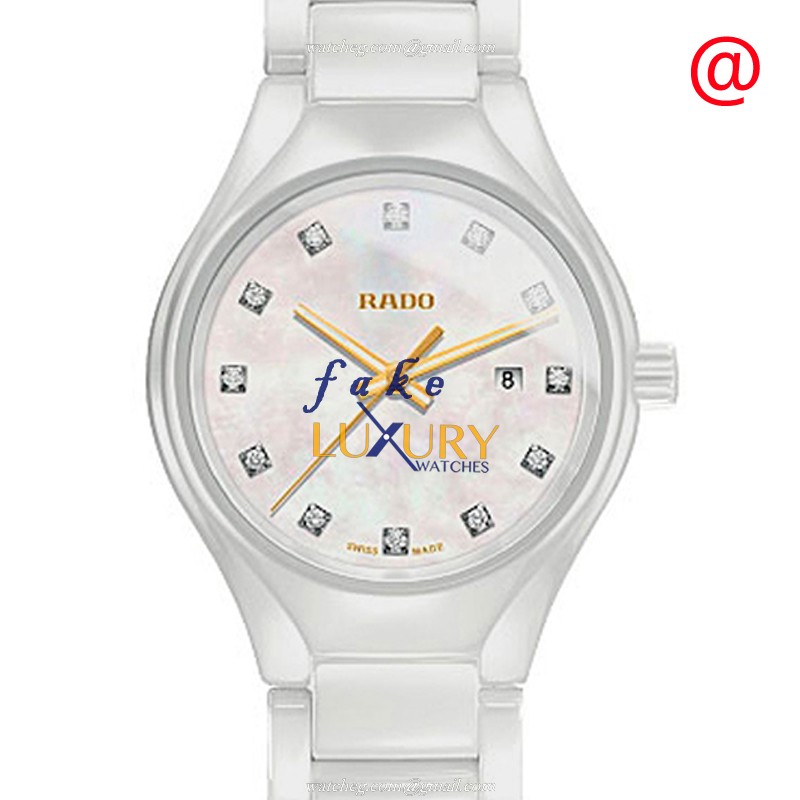 Rado TRUE Quartz Ceramic 30mm R27061902 White Dial White Strap Replica Watch - Luxury Replica Watch