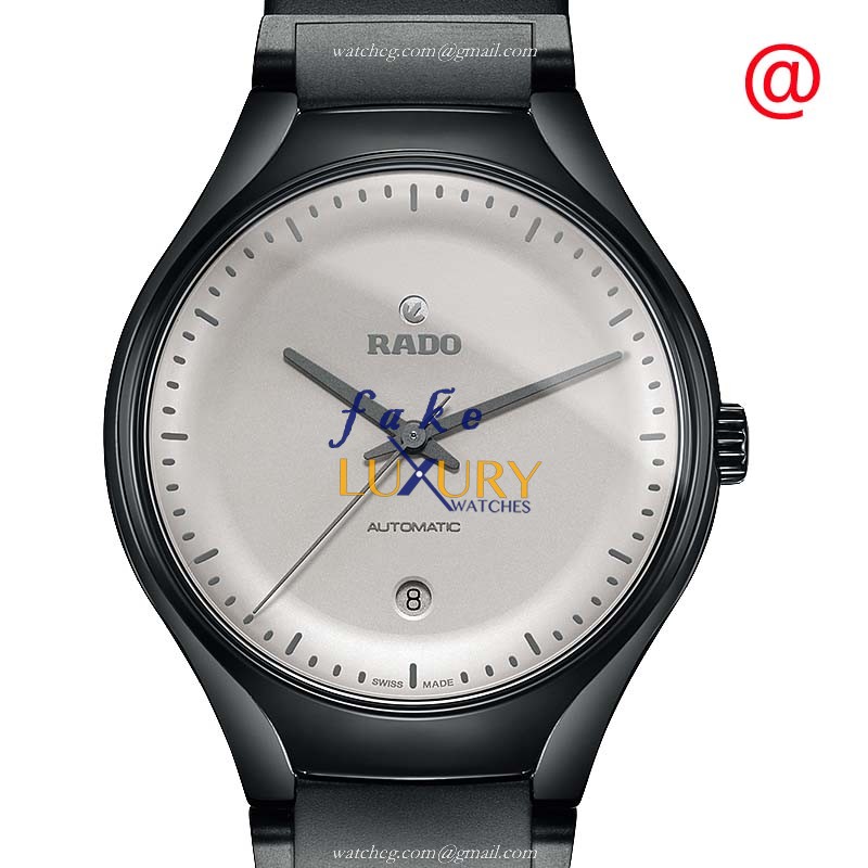 Rado TRUE Automatic Ceramic Replica Watch R27071105 White Dial Black Ceramic Strap - Luxury Replica Watch