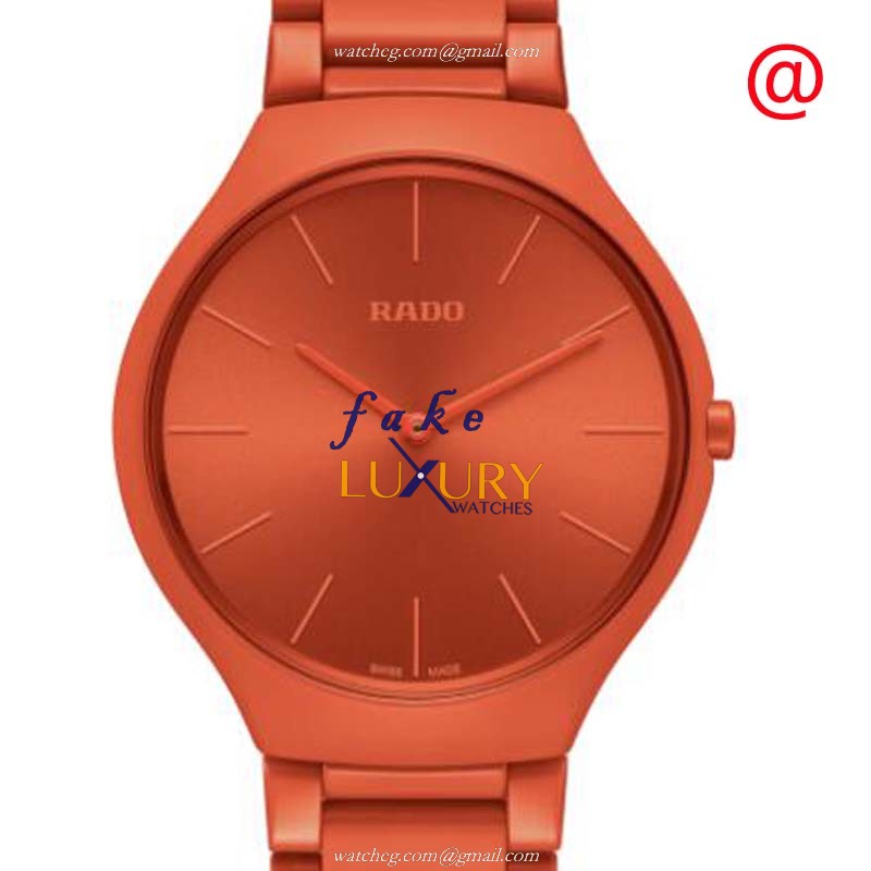 Rado R27095652 TRUE THINLINE Replica Watch, Orange Ceramic Case, Quartz Movement - Luxury Replica Watch