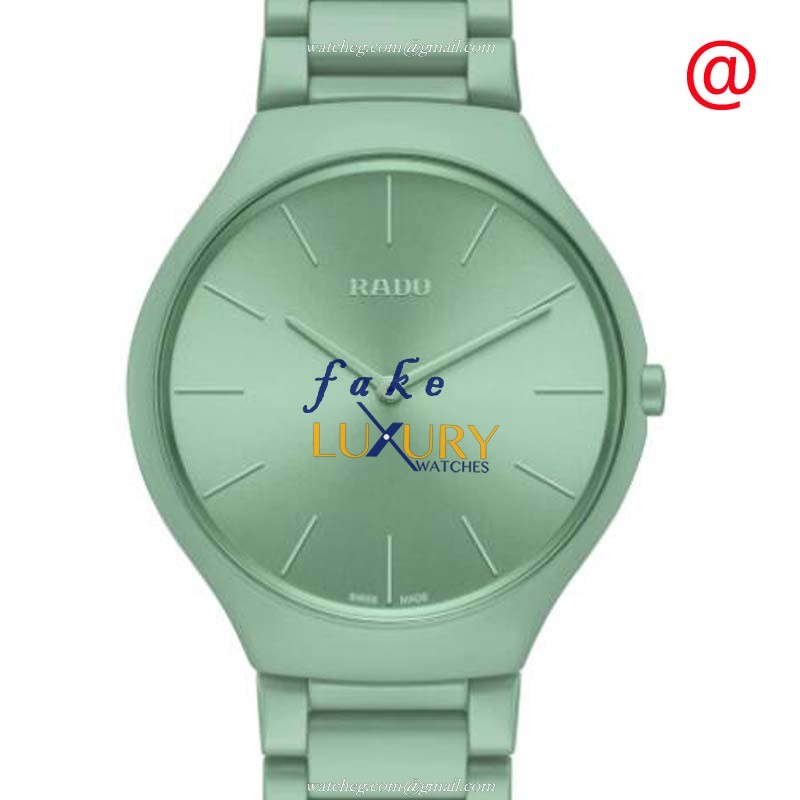 R27096662 - Rado TRUE THINLINE Replica Watch - Quartz Ceramic Green Dial - Luxury Replica Watch