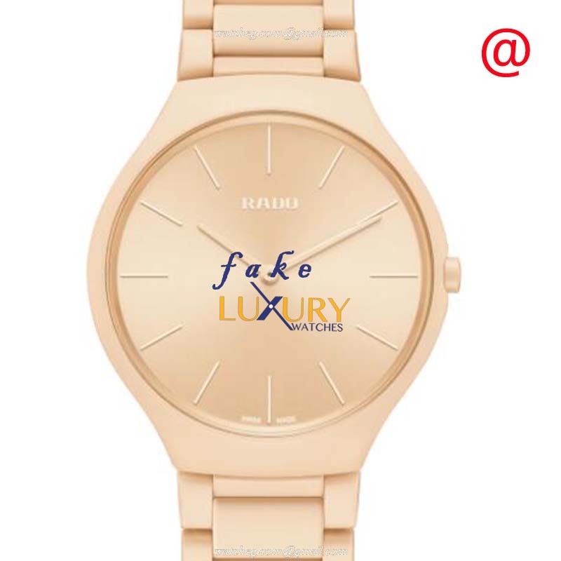R27097672 - Rado TRUE THINLINE Replica Watch - Quartz Ceramic - Gold Dial Gold Strap - Luxury Replica Watch