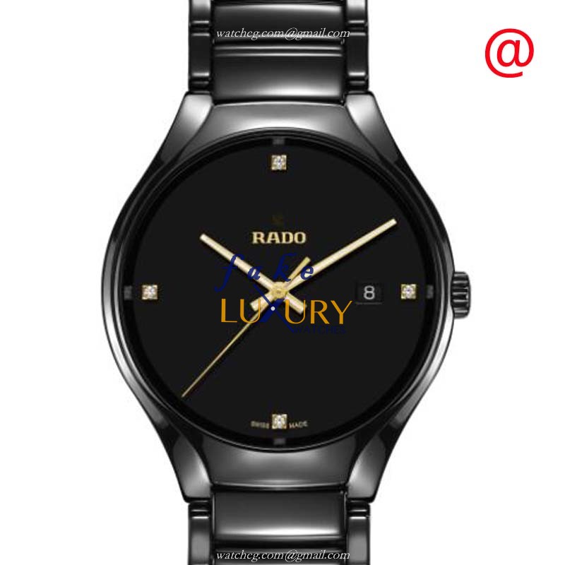 Rado TRUE Replica Watch R27238712, Quartz Movement, Black Ceramic Case Bracelet - Luxury Replica Watch