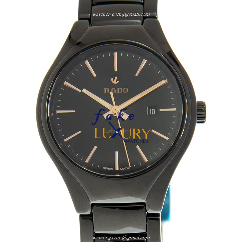 Rado TRUE Automatic Ceramic Replica Watch R27242162 Black Dial Ladies - Luxury Replica Watch