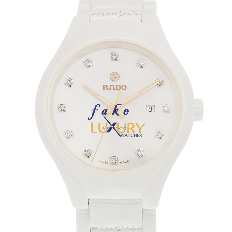 Rado TRUE Automatic Replica Watch R27244902 White Dial Ceramic Case - Luxury Replica Watch