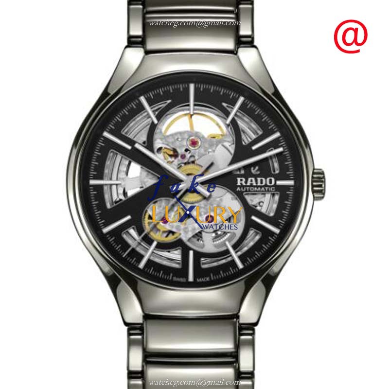Rado R27510152 TRUE Automatic Ceramic Replica Watch, Transparent Dial, Black Ceramic Strap - Luxury Replica Watch