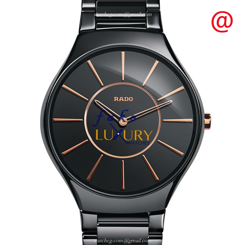 Rado TRUE R27741152 Replica Watch, Quartz, Black Ceramic, Black Dial, 30mm Case - Luxury Replica Watch