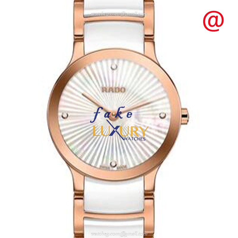 Rado R30186902 Coupole Classic Quartz Ceramic & Steel White Dial Replica Watch - Luxury Replica Watch