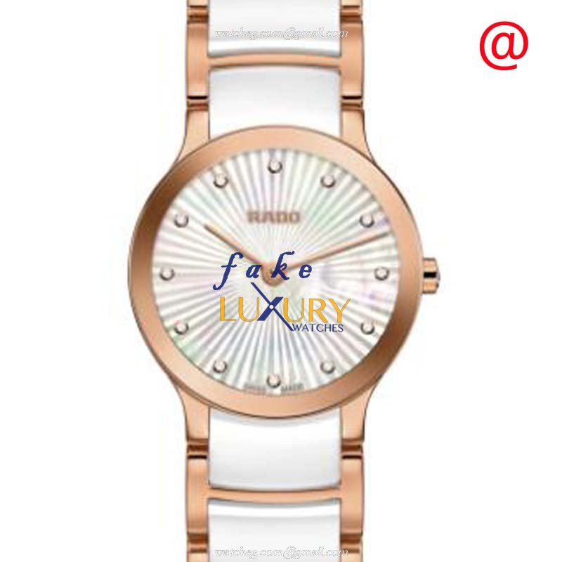 Rado R30186912 Centrix Replica Watch Quartz Gold-Plated Stainless Steel White Dial 23mm - Luxury Replica Watch
