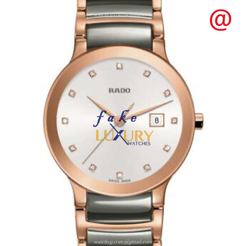 Rado R30555762 Centrix Replica Watch, Beige Dial, Gold-Plated Steel Case, Quartz Movement - Luxury Replica Watch