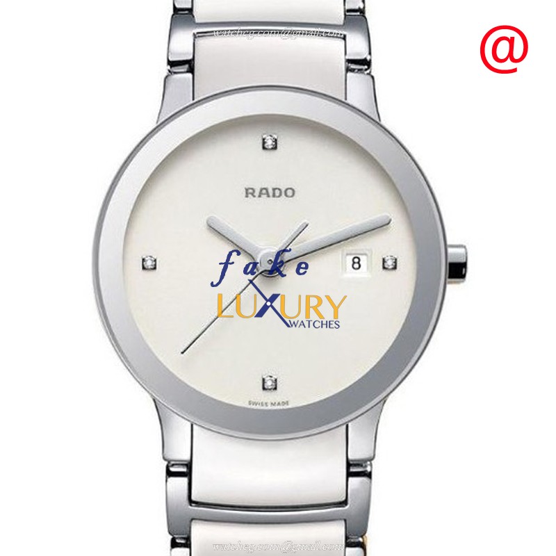 Rado R30928722 CENTRIX Replica Watch White Dial Quartz Movement Stainless Steel Case Ceramic Strap - Luxury Replica Watch