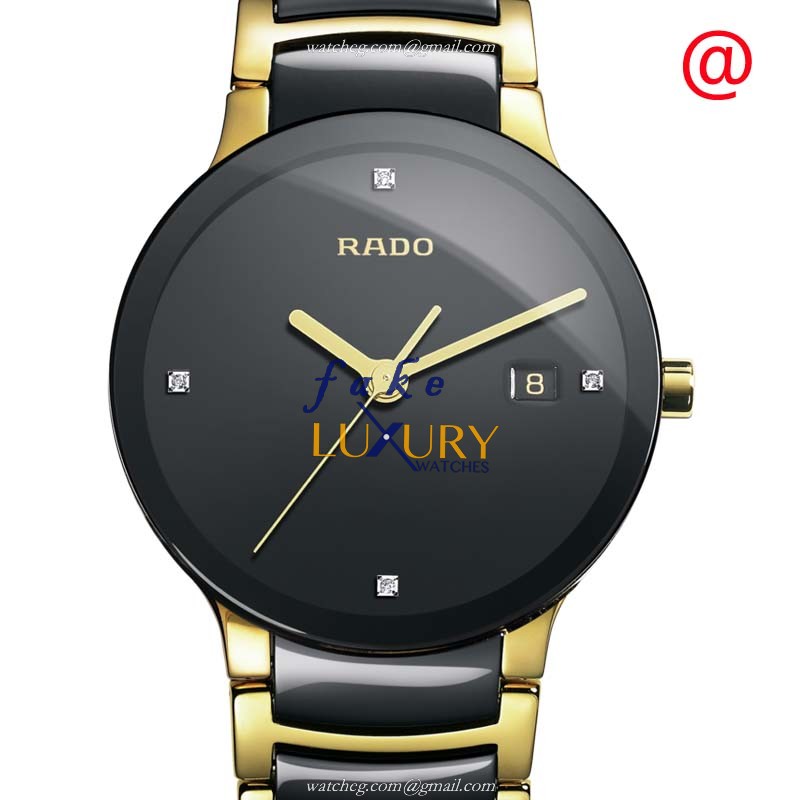 Rado R30929712 Centrix Quartz Ceramic & Steel Black Dial 38mm Replica Watch - Luxury Replica Watch