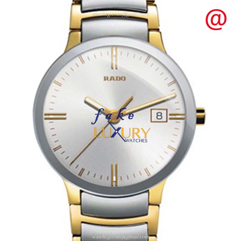 R30931103 - Rado Centrix Replica Watch Quartz Gold-Plated Stainless Steel Silver Dial - Luxury Replica Watch