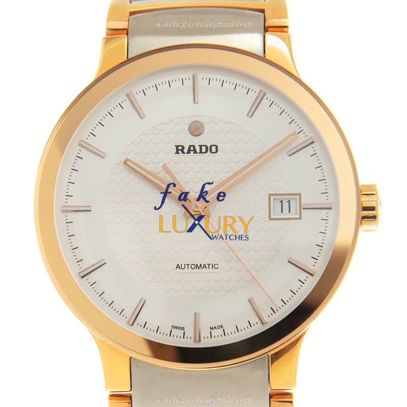 Rado R30953123 Centrix Replica Watch, Automatic Movement, Silver Dial, Gold-Plated Steel Case - Luxury Replica Watch