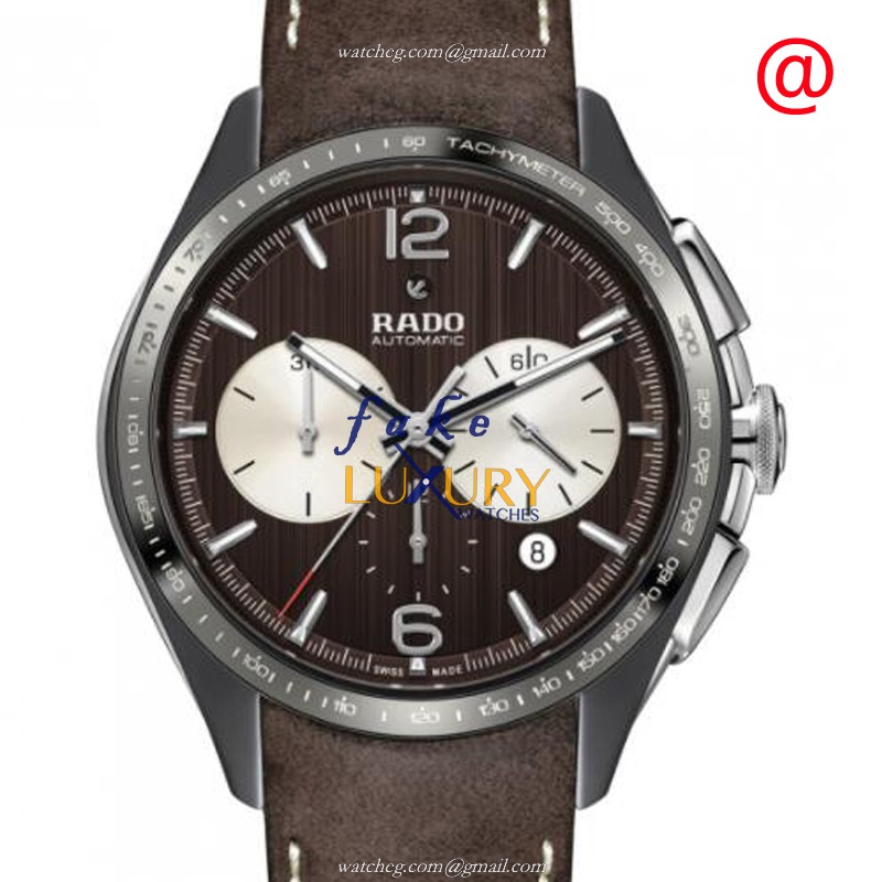 Rado Hyperchrome R32022305 Automatic Brown Dial Leather Strap Steel Replica Watch - Luxury Replica Watch