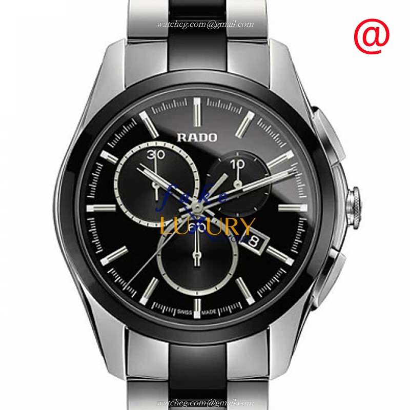 Rado R32038152 Hyperchrome Replica Watch, Quartz, Black Dial, Silver Stainless Steel Bracelet - Luxury Replica Watch