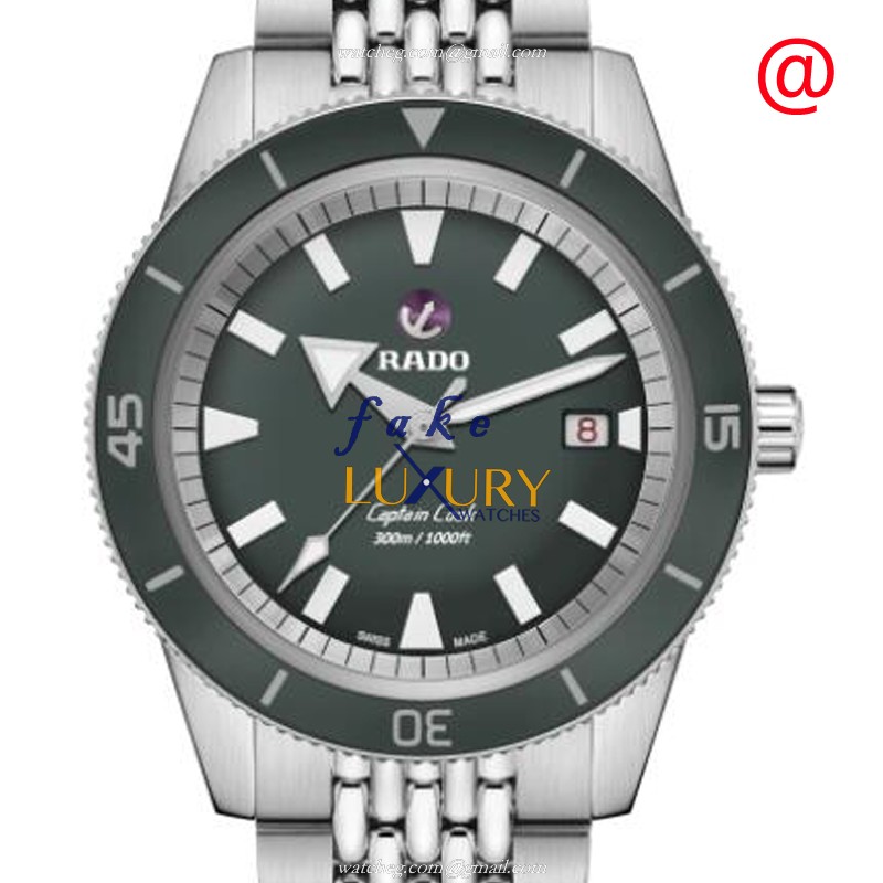 Rado R32105103 Captain Cook Replica Watch, Green Dial, Steel Bracelet, Automatic Movement - Luxury Replica Watch