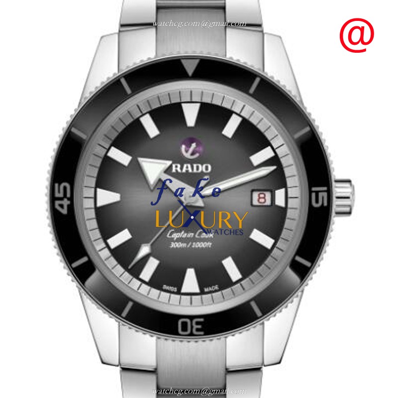 Rado Captain Cook R32105153 Replica Watch, Black Dial, Steel Bracelet, Automatic - Luxury Replica Watch