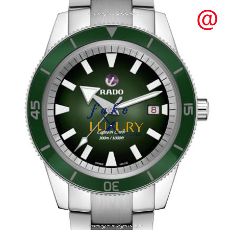 Rado R32105313 Captain Cook Replica Watch, Green Dial, Steel Bracelet, Automatic Movement - Luxury Replica Watch