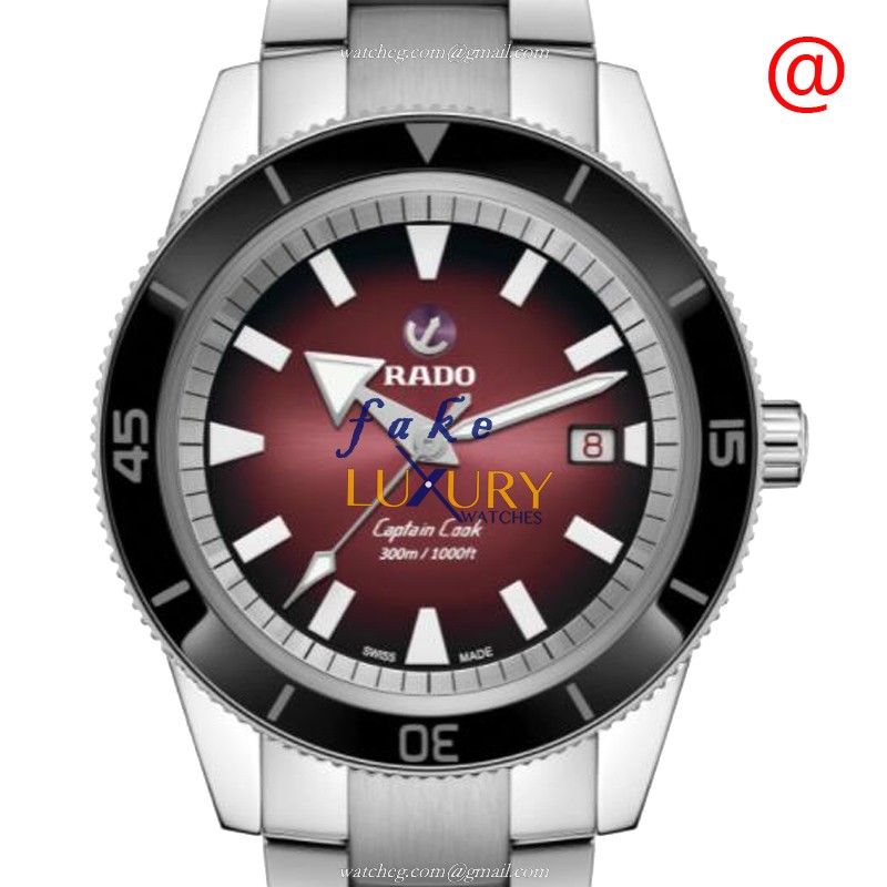 Rado Captain Cook Replica Watch R32105353 Automatic Stainless Steel Red Dial 42mm - Luxury Replica Watch