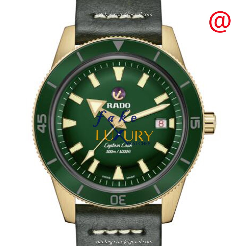 Rado R32504315 Captain Cook Green Dial Brass Automatic Replica Watch - Luxury Replica Watch