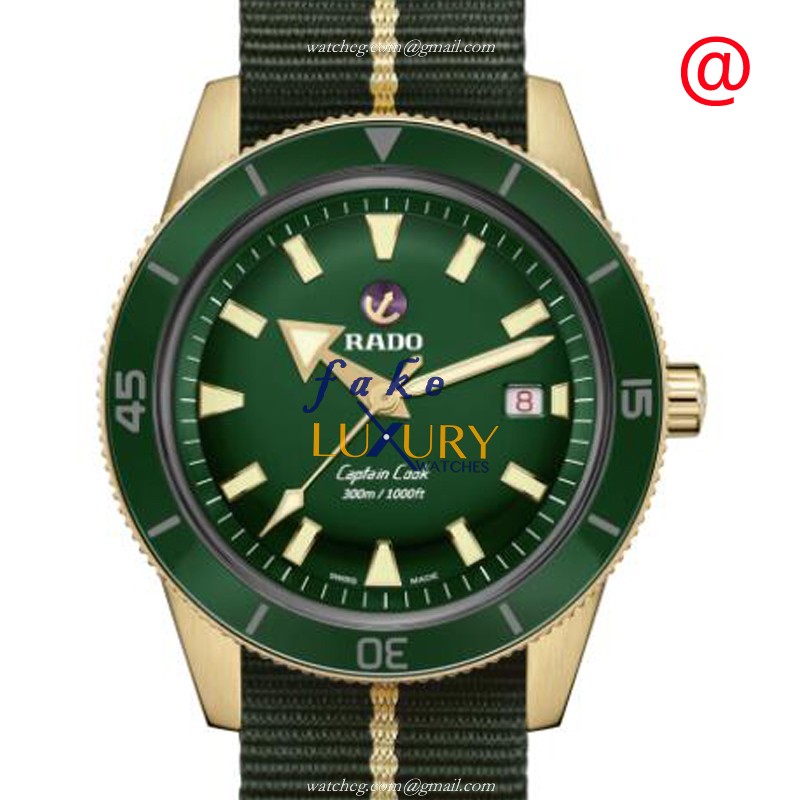 Rado Captain Cook R32504317 Replica Watch, Green Dial, Bronze Case, Automatic Movement - Luxury Replica Watch