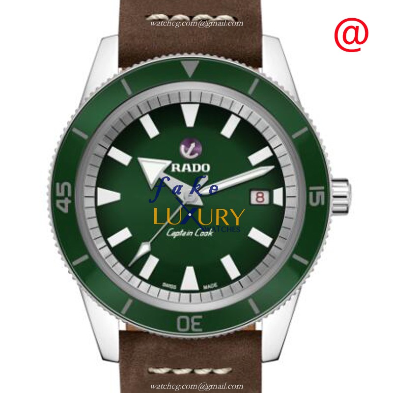 Rado R32505315 Replica Watch, Automatic Movement, Green Dial, Stainless Steel Case, Brown Leather - Luxury Replica Watch